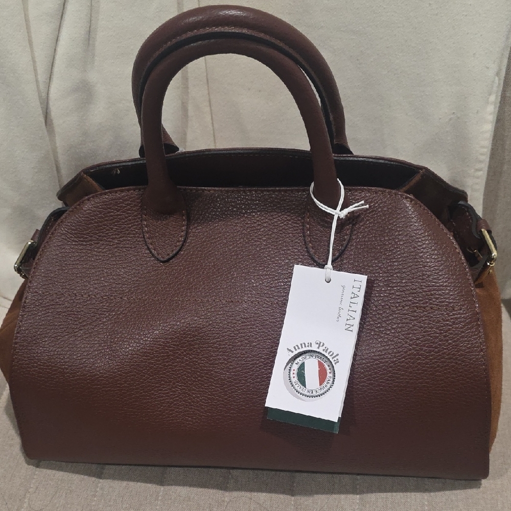 Anna Paola Brown Leather Handbag